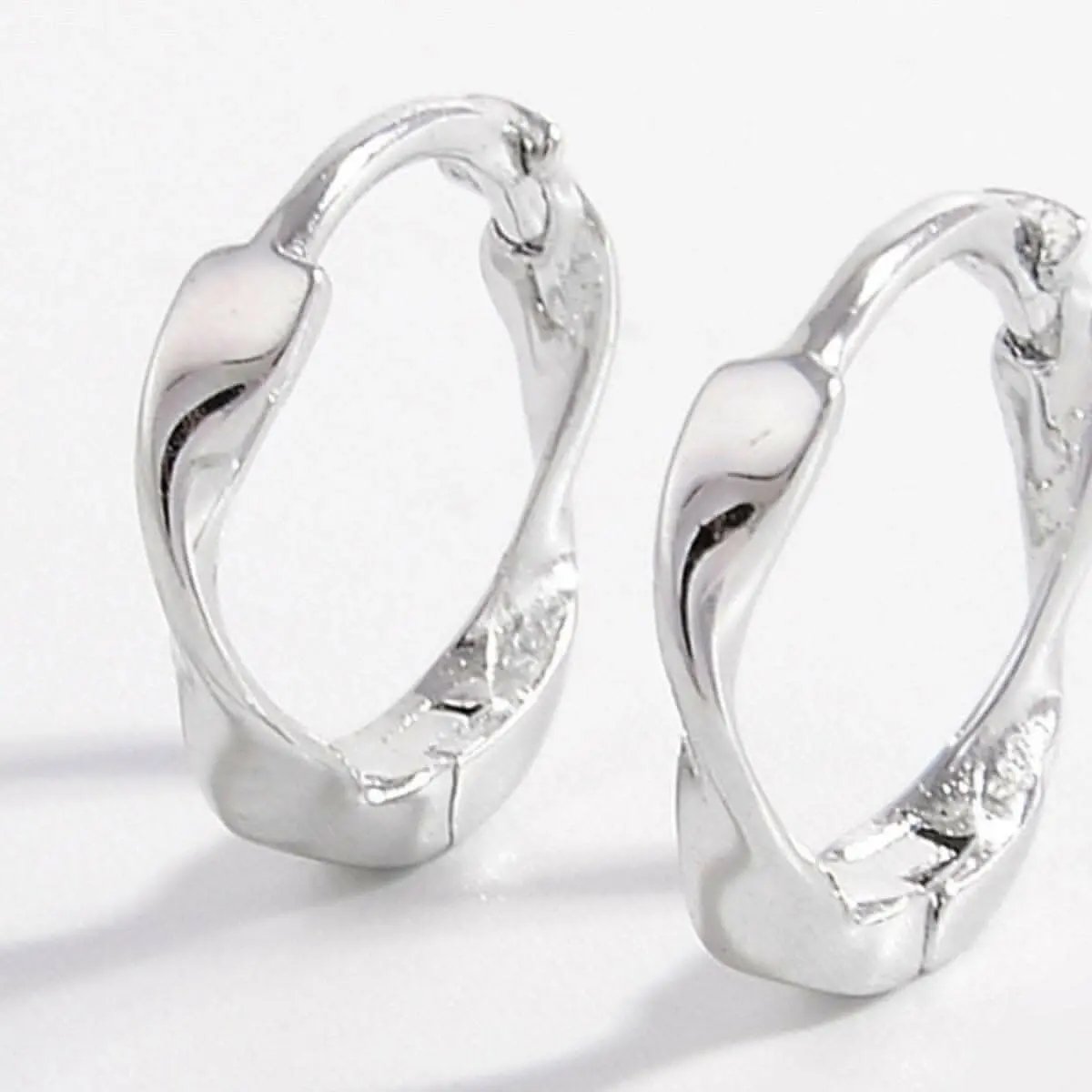 Sterling silver hoop earrings - Love Salve
